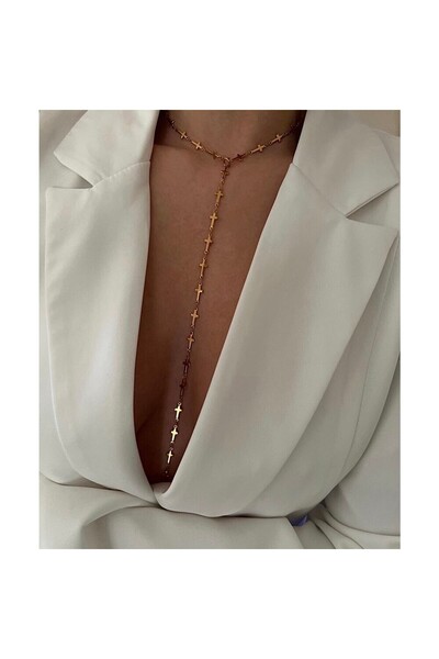 h&b design jewel Haç Detaylı Y Kolye