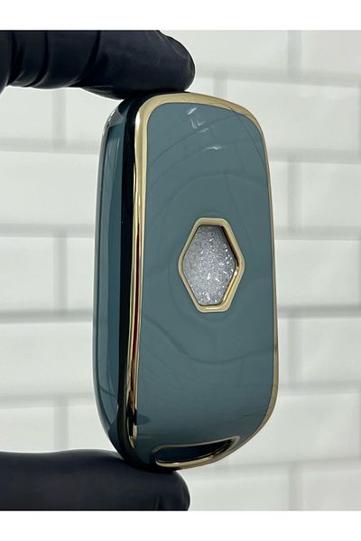 BARKAS ELEKTRONİK Renault Clio 5 Megane 4 Captur Kadjar Symbol Switchblade Key Case Gray