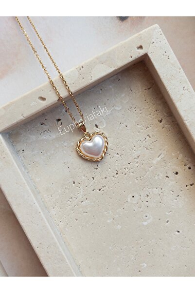 Aksesuar قلادة قلب بيضاء نسائية| الصلب