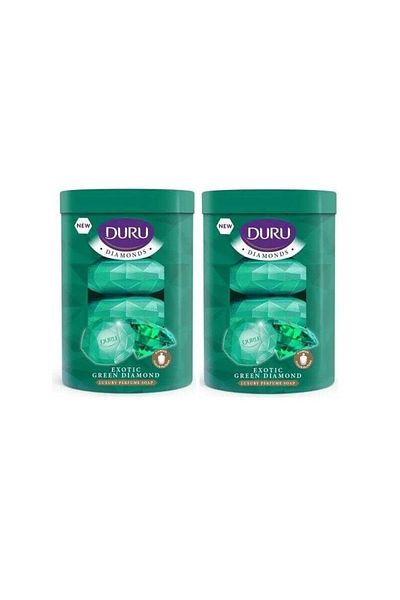 Duru سلسلة الماس الغريبة الماس الأخضر 8 قطع صابون تجميل 2x360 غرام