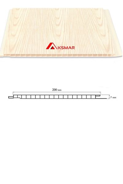 AKSMAR Plastic Hanging Ceiling Lamp Light Oak (12 pieces 2 m Long)