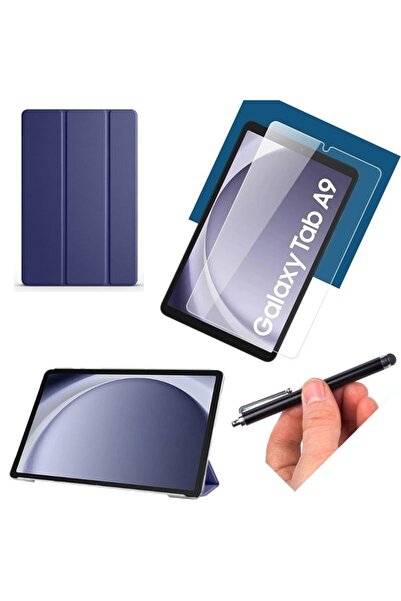 Nezih Case Samsung Galaxy Tab A9 8.7 İNC Pu Deri Ön Arka 360 Tam Koruma Stand...