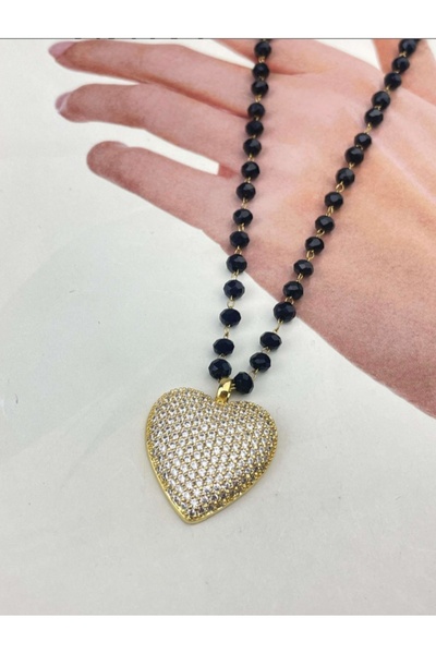 zeynep Z&D ACCESSORY 316L Gold 60 Cm Beaded Steel Necklace