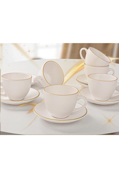 Keramika Beyaz Çay Fincanı 6'lı