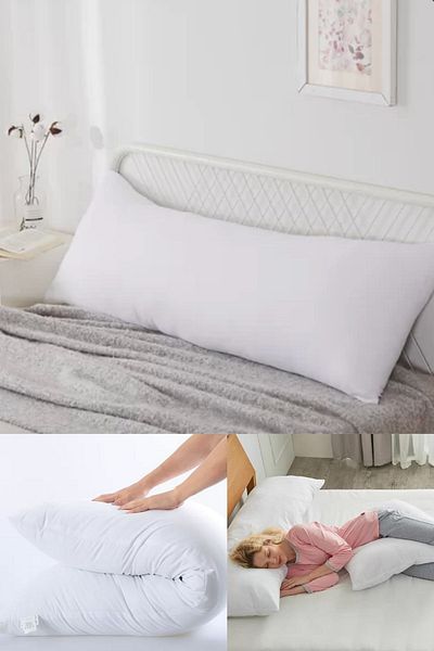 Elyaf Sepeti Maternity Pillow with Comfortable Plump and Side Sleeves - Bead Fiber Filling, 40X120 Long Pillow - 1300Gr