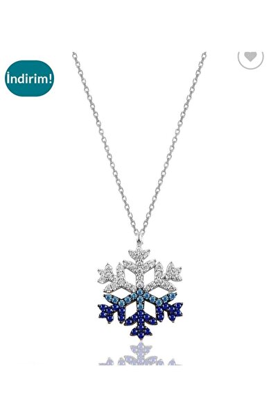 ZİRKONTAŞ Kar Tanesi kolye, Zirkon Taşlı kolye, Gümüş Renk Kolye, Paslanmaz K...