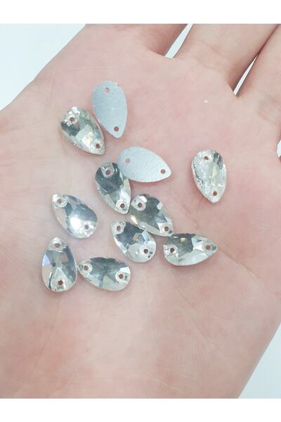 CRYSTALSHOP Kristalni kamen za podupirač - 7x12 mm, proziran (100 kom)