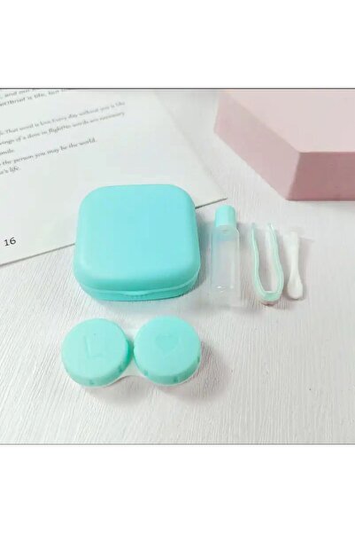 Genel Markalar Mini Boy Lens Taşıma Saklama Kutu Ve Takma Aparatı Seti -mavi