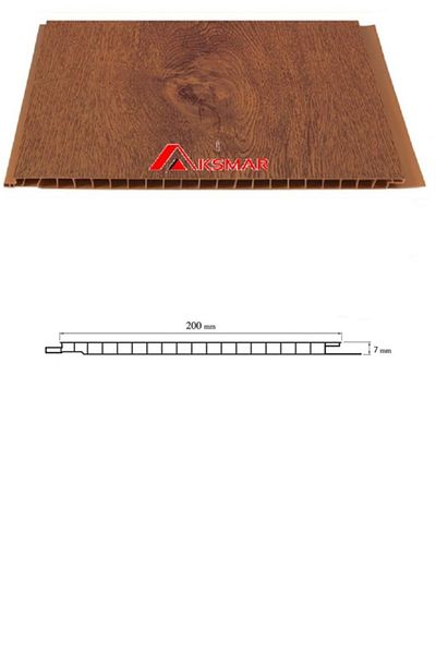 AKSMAR Plastic Hanging Ceiling Lamp Walnut Color (12 pieces 2 m tall)