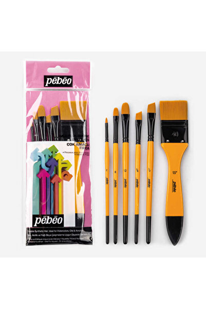 Pebeo Yağlı Boya Akrilik Fırça Seti 6 Lı Set-22