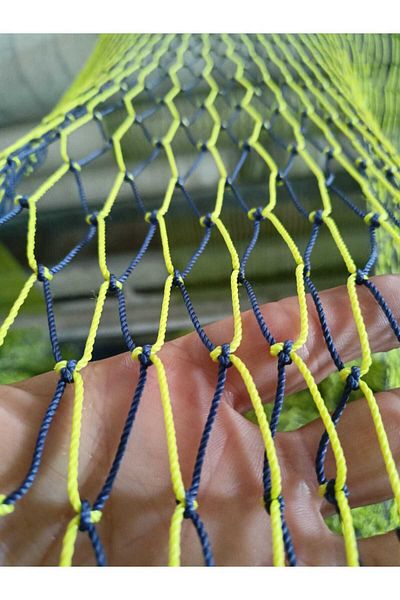 KARADENİZ BALIK AĞLARI Balcony Net 2.5x5 Meters (YELLOW NAVY) Bird Net Cat Net Pigeon Prevention Net