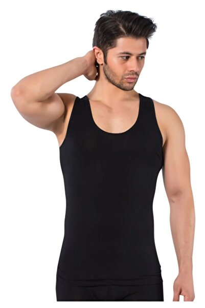 by İGP Ανδρικό μαύρο πακέτο 2 τεμαχίων Super Comfortable Bamboo Singlet 3900