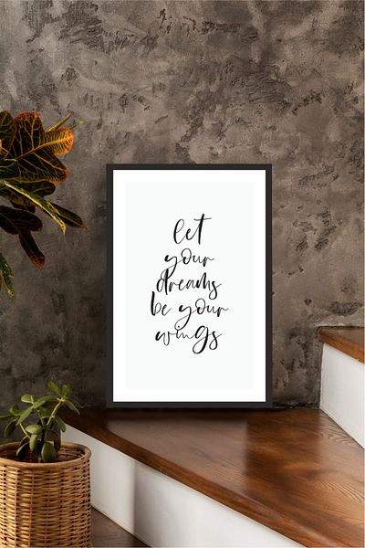 Cadran Home Written Ξύλινο MDF Πίνακας MDF με εμφάνιση πλαισίου
