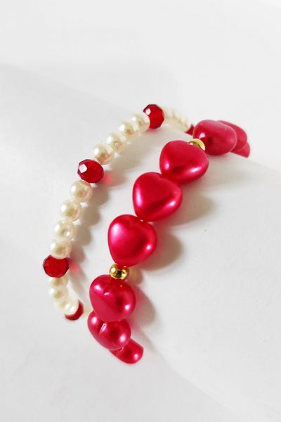 dudu kids 2 Pieces Red Heart Bracelet-Valentine's Day Gift-Birthday Gift
