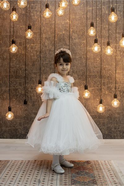 FR Shop Our 2024 New Season Princess Model with Pompom and Flashy Sequin Embroidery