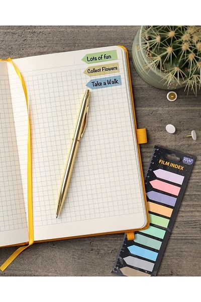 KRAF Transparent Arrow Film Index (PP) 10 Colors 200 Sheets 12x44mm
