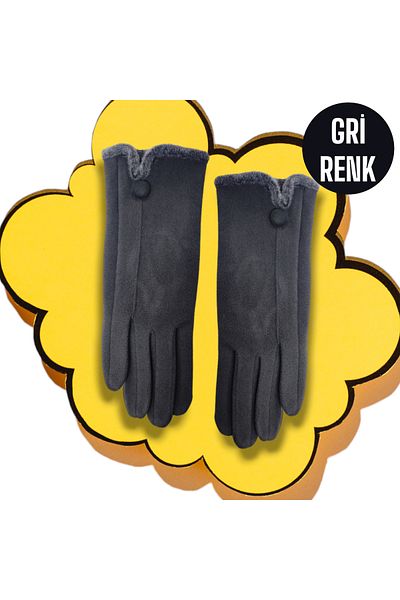 Algitsin O L A Women's Cashmere+Furry+Touch Medium Thick Standard Size Gloves