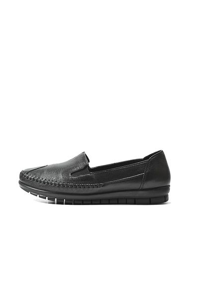 Onlo Ayakkabı B41 Pantofi de mama de dama ortopedici din piele naturala neagra marime mare