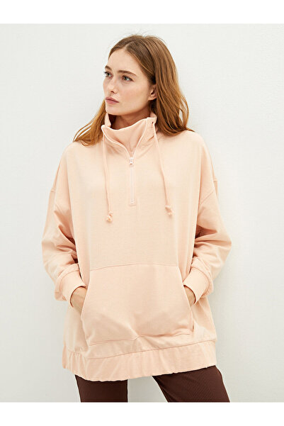 LC Waikiki Stand Collar Plain Long Sleeve Women's Sweatshirt