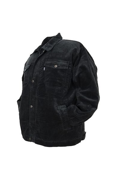 marufshop Βελούδινο εποχιακό παλτό ανθρακί κατάλληλο για άνδρες σε μεγάλο μέγεθος 160 κιλά-188 κιλά