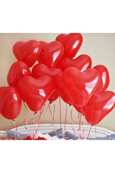 Yogi parti Valentine's Day 10 Pieces Red Heart Balloon 12 Inch Heart Balloon Concept Wedding Engagement Celebration Ornament
