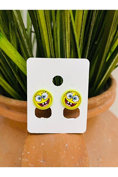 1PARÇAMAVİ حلق نسائي مرصع سبونج بوب - حلق للأطفال