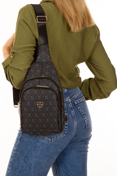 NEWISH POLO ACCESSORIES Geantă de umăr pentru piept cu curea încrucișată cu model Newish pentru femei