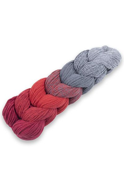 Spagettiyarn Macrame Ombre Red Quartz Hand Knitting Yarn