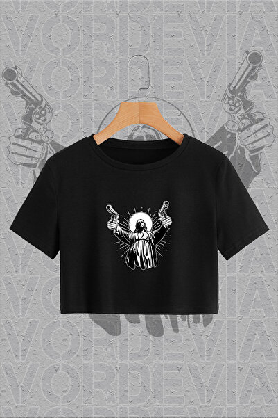 Vordevia Isus Štampano crna Skraćeni kroj