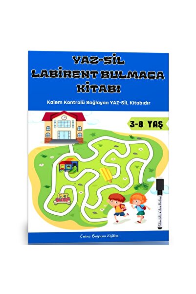 Enine Boyuna Eğitim كتاب ألغاز المتاهة YAZ-SIL (34 ألغاز متاهة فائقة)