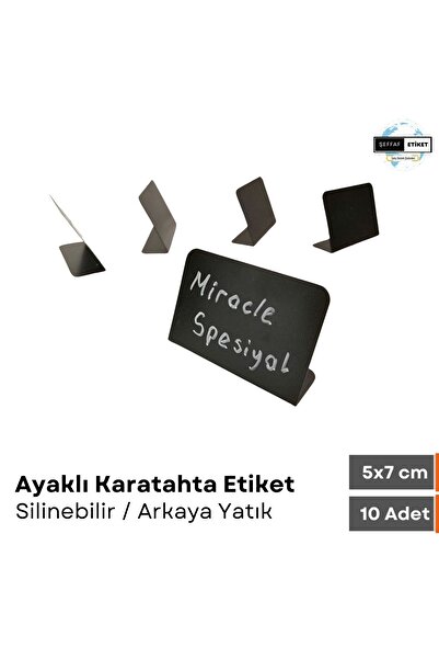 Şeffaf Etiket 10 bucăți etichetă neagră pentru tablă ștergabilă cu suport, et...