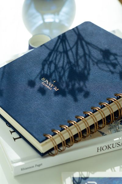 Matt Notebook A5 Spiral Lenen Вечен планер Agenda Navy Blue