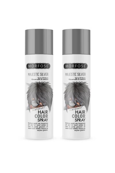 Morfose Mech 24 Saate Kadar Etkili Gri Renkli Saç Spreyi Majestic Silver 150 Ml 2 Adet