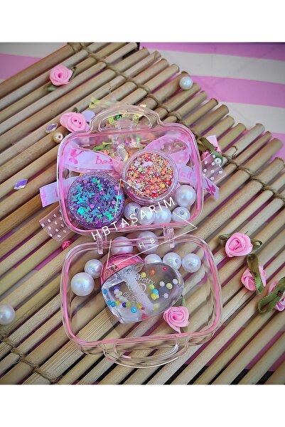 hbtasarim Glitter Far Jel Simli Kremsi Far Jel Lipgloss Özel Çantalı Kutusunda