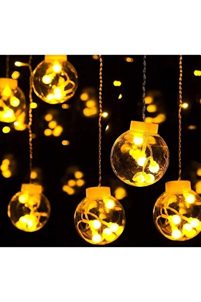 ledison Dekoratif Işıklı Top Perde Led Fişli
