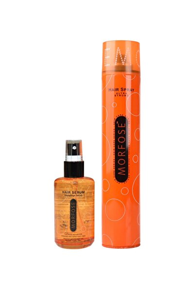 Morfose Ultra Strong Saç Spreyi 400 ml Argan Saç Serumu 75 ml