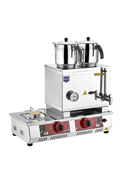 Remta Doğalgazlı Çay Ocağı Çift Demlikli 23 Lt Çay Kazanı