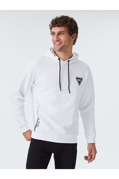 Loft Lf2031327 Oversize Fit Hooded Sweat - White - S - St05409-white-s