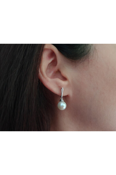 Sirius Pırlanta Pırlanta Taşlı Incili Küpe