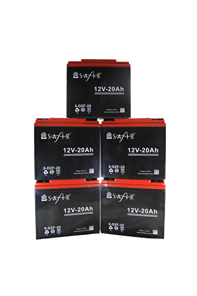 SAFİR Jel Akü 12 V - 20 Ah 5'li Set ( Yeni Tarihli )