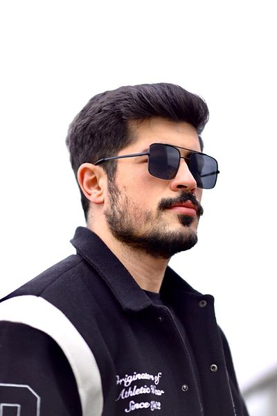 Angel Eyes Square Design Black Glass Black Polarized Glass Men's Casual Goggles