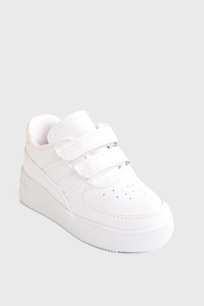 MODAONN Pantofi de sport cu velcro, unisex, cu dungi albe, ușoare, confortabile