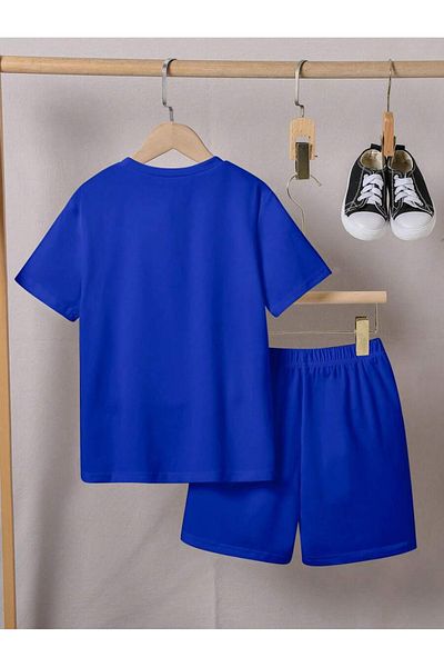 BYMEER Gulucuk Printed Saks Children's Bottom Set with Shorts