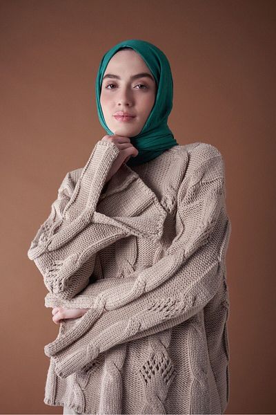 Modakaşmir Σειρά Bamboo Shawl Emerald