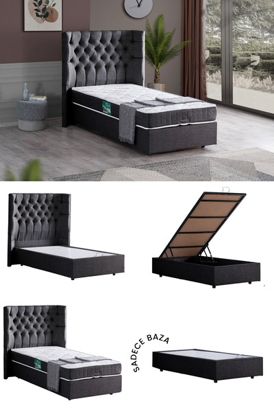 Setay Matilda Tek Kişilik Mdf Baza , Antrasit (Başlık-Yatak Hariç)