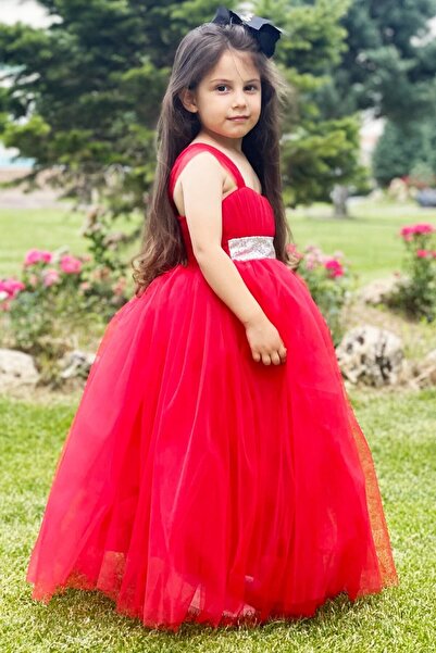 Jannock Večernja haljina za devojčice, crvena venčanica, svadbena odjeća