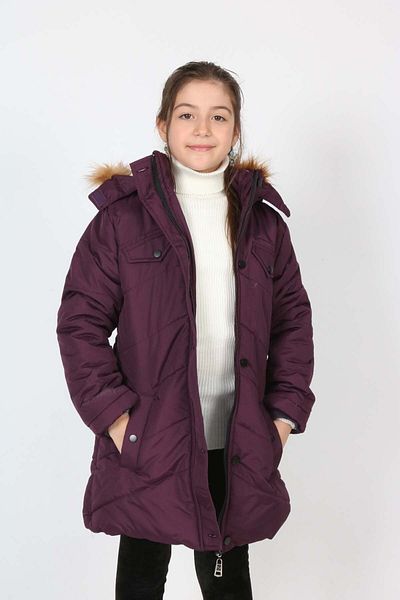 Jannock Girl's Hooded Full Fiber Filling Welsoft Fabric Waterproof Winter Coat Coat