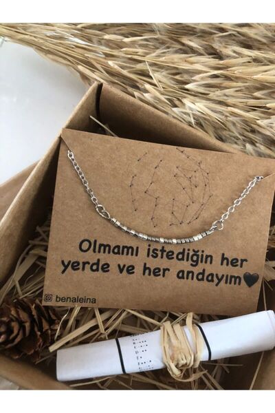 Ben Aleina Mors Alfabesi Kolye