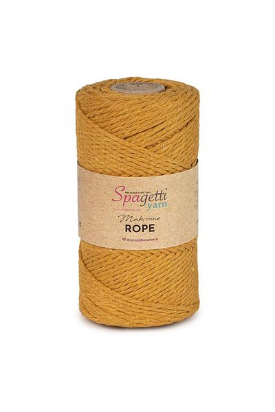 Spagettiyarn 2mm 250g Μουσταρδί Κίτρινο 2 Περιστρεφόμενο Σχοινί Μακραμέ