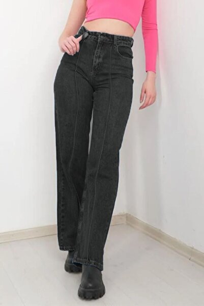 Jannock Lány farmer, magas derekú, széles szárú farmer